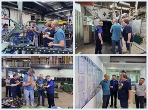 俄罗斯客商深入金利威生产一线，高品质砂轮赢得国际赞誉(图1)